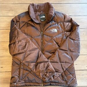 The North Face Brown Diamond-Quilt Puffer Jacket - Women’s Size Small